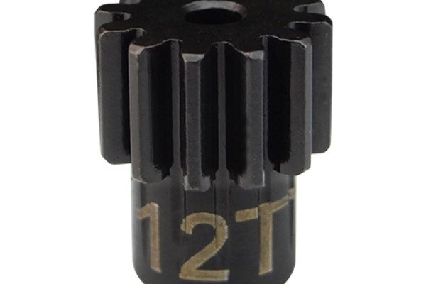 Hot Racing Steel Pinion Gear, 12 Tooth,