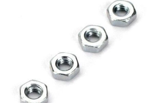 Dubro 2.5mm Steel Hex Nuts Metric(4)
