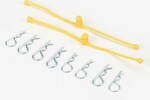 Dubro Body Klip Retainers-Yellow
