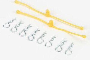 Dubro Body Klip Retainers-Yellow