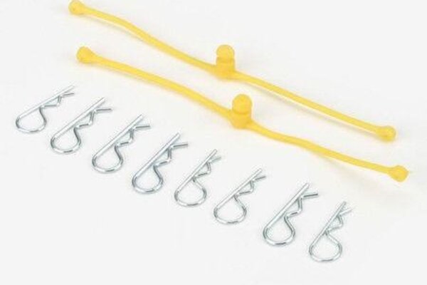 Dubro Body Klip Retainers-Yellow
