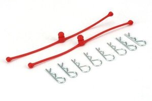 Dubro Body Klip Retainers-Red