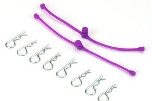Dubro Body Klip Retainers-Purple