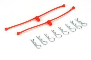 Dubro Body Klip Retainers-Orange