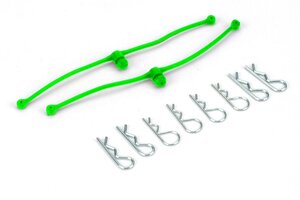 Dubro Body Klip Retainers-Green