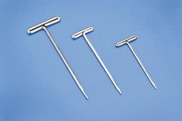 Dubro 1 1/4" Nickel Plated T-Pins 100pc
