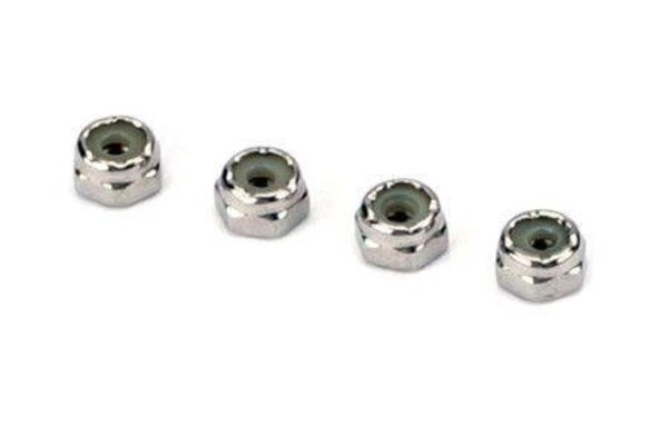 Dubro 6-32 Stainless Steel Nylon Insert Lock Nuts 4/pkg