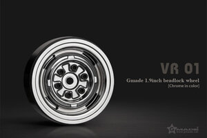 Gmade 1.9 VR01 Beadlock Wheels (Chrome) (2)