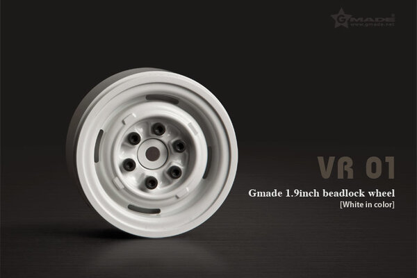 Gmade 1.9 VR01 Beadlock Wheels (White) (2)