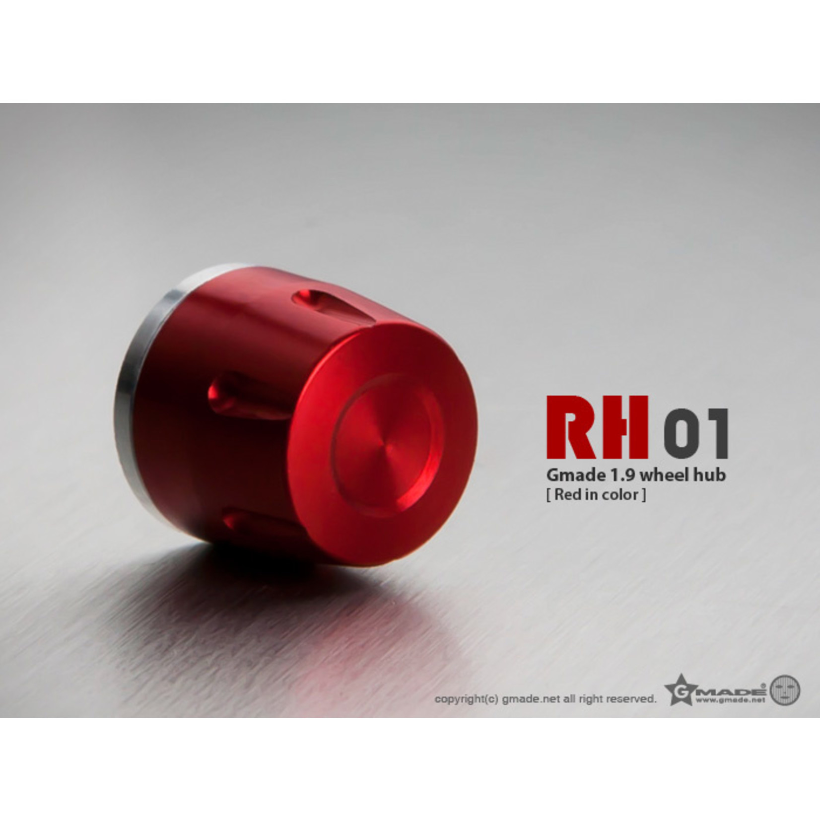 Gmade 1.9 RH01 Wheel Hubs (Red) (4)