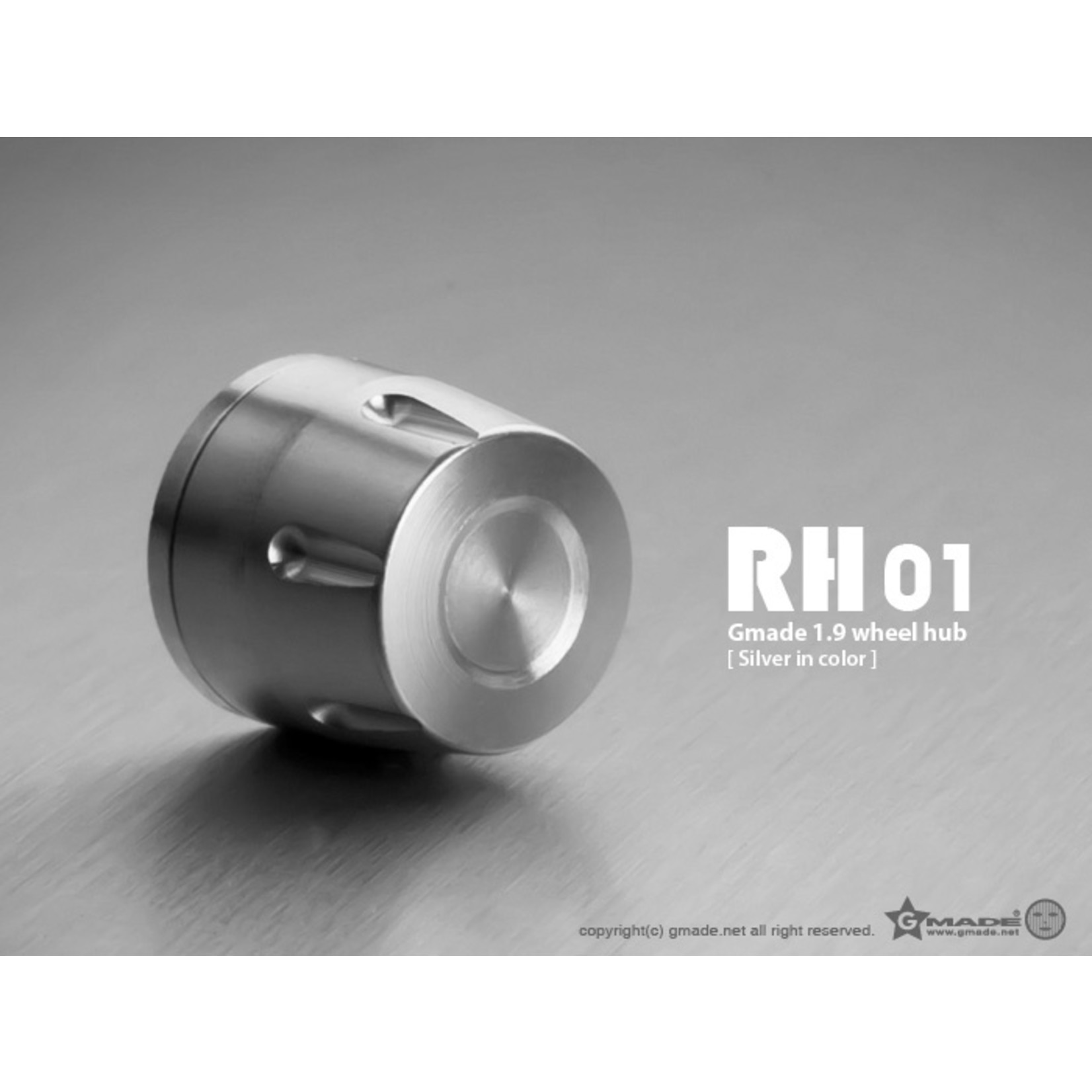 Gmade 1.9 RH01 Wheel Hubs (Silver) (4)