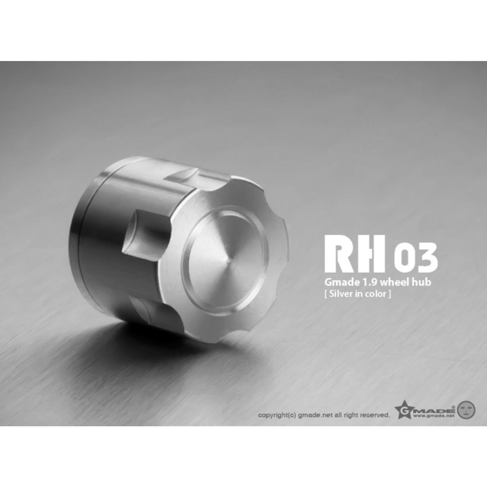Gmade 1.9 RH03 Wheel Hubs (Silver) (4)