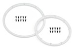 HPI Racing Wheel Bead Lock Rings (White/For 2 Wheels) Baja 5