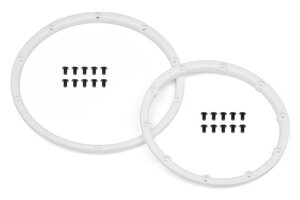 HPI Racing Wheel Bead Lock Rings (White/For 2 Wheels) Baja 5