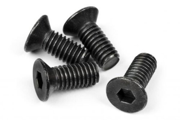 HPI Racing Flat Head Screw M4X10mm (Hex Socket/Thin Type/4pc)