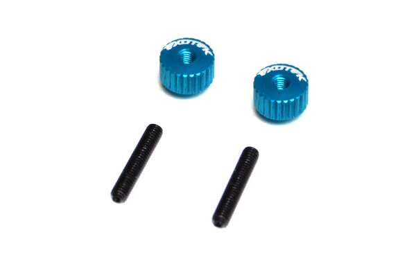 Exotek Racing Twist Nuts For M3 Thread, Light Blue