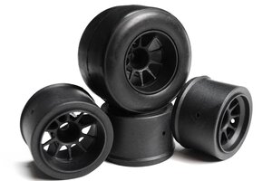 Exotek Racing F104 +3mm Off Set Wheels For Shimizu Tires (4) Black