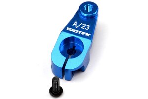 Exotek Racing AE Heavy Duty Servo Horn, 7075 Airtronics/23 spline (Blue)