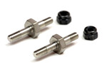 Exotek Racing RB6/RT6 Titanium Quick Change Shock Posts, Front, 1 Pair
