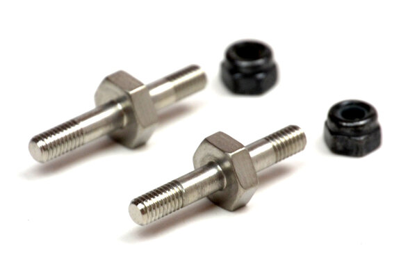 Exotek Racing RB6/RT6 Titanium Quick Change Shock Posts, Front, 1 Pair