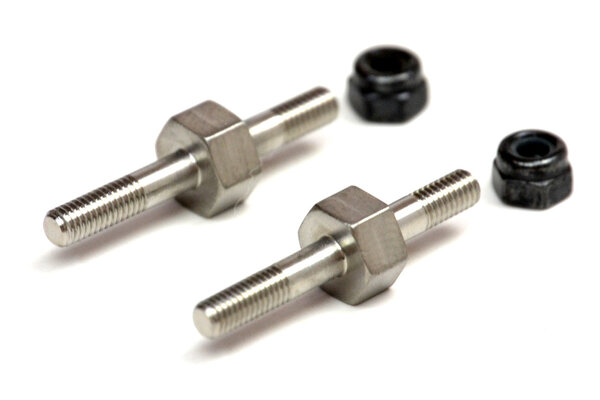 Exotek Racing RB6/RT6 Titanium Quick Change Shock Posts, Rear, 1 Pair
