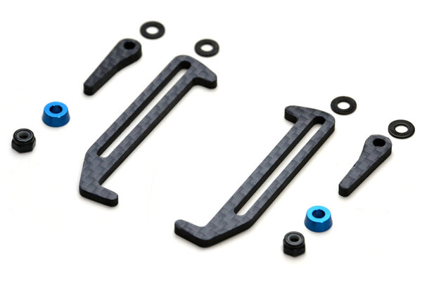 Exotek Racing B6.1 / B6 Carbon Fiber LiPo Tabs and Cups Set T6.1 SC6.1