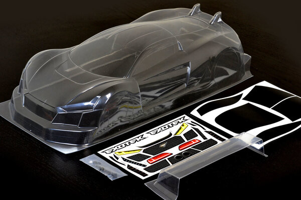 Exotek Racing R TEK 1/10 USGT Race Body, Clear Lexan with Wing