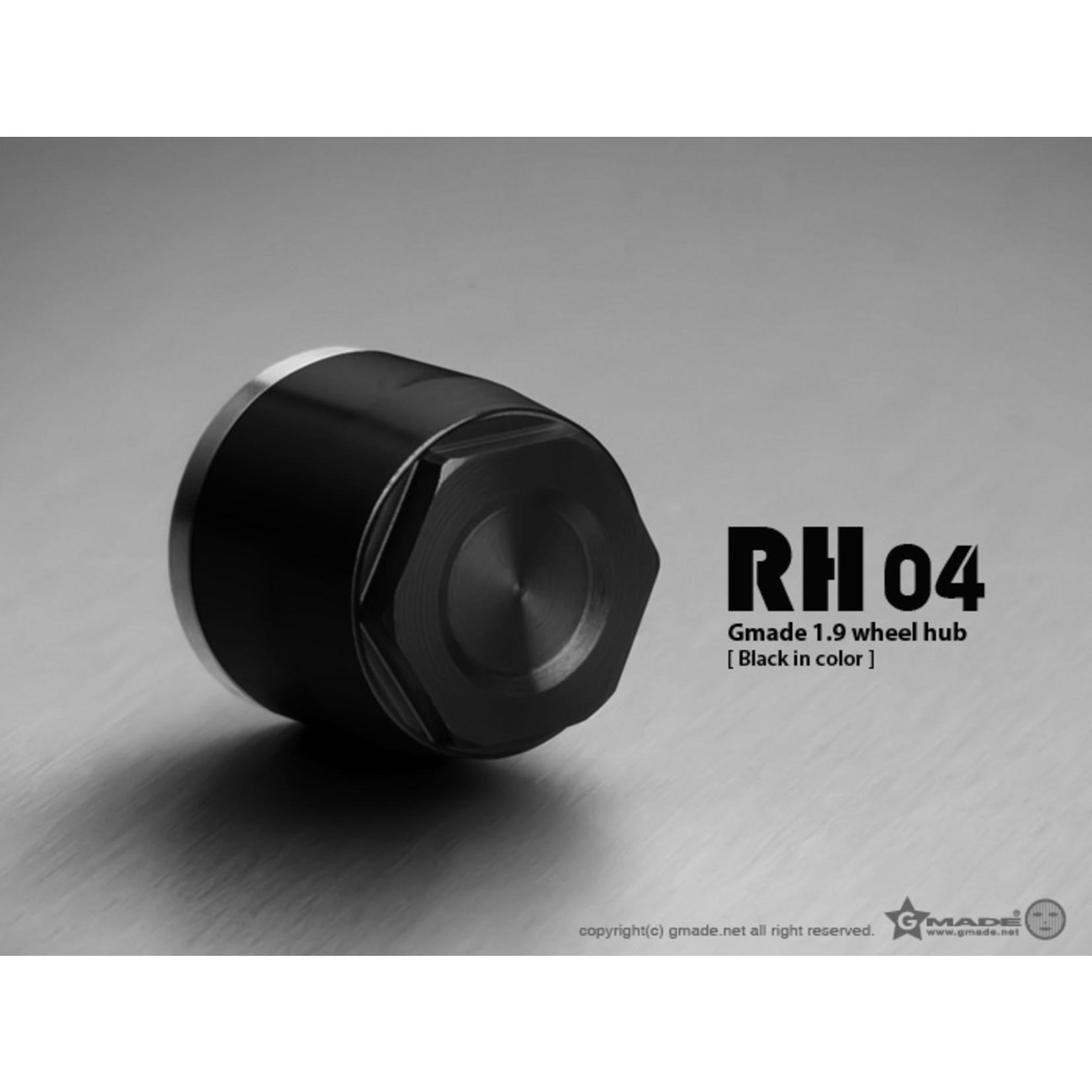 Gmade 1.9 RH04 Wheel Hubs (Black) (4)