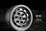 Gmade 1.9 SR02 Beadlock Wheels (Semigloss Silver) (2)