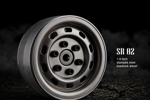 Gmade 1.9 SR02 Beadlock Wheels (Uncoated Steel) (2)