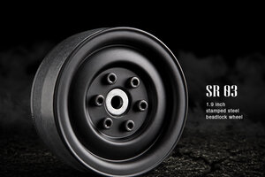 Gmade 1.9 SR03 Beadlock Wheels (Matt Black) (2) Gmade 1.9 SR03 Beadlock Wheels (Matt Black) (2)