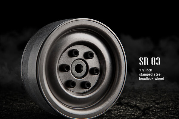 Gmade 1.9 SR03 Beadlock Wheels (Uncoated Steel) (2)