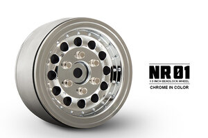 Gmade 1.9 NR01 Beadlock Wheels (Chrome) (2)