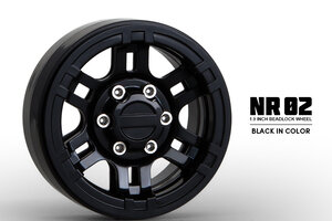 Gmade NR02 1.9" Beadlock Wheels Black (2)