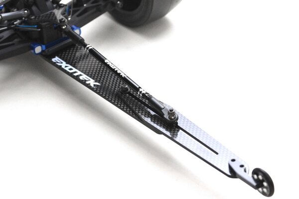 Exotek Racing ETK1960   B6 Wheelie Bar Set, CF Adjustable for B6.1-B6.2