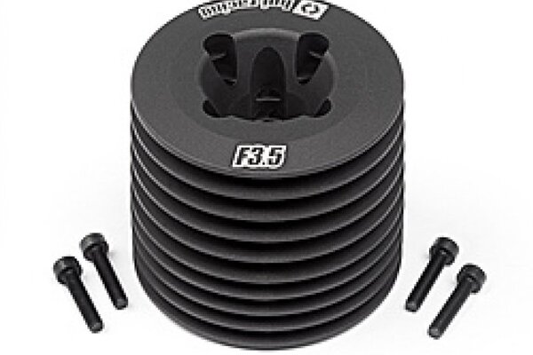 HPI Racing Aluminum Heatsink Head (Black/F3.5 V2)
