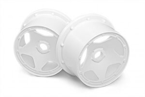 HPI Racing Super Star Wheel White (120X75mm/2pcs) - Baja 5B