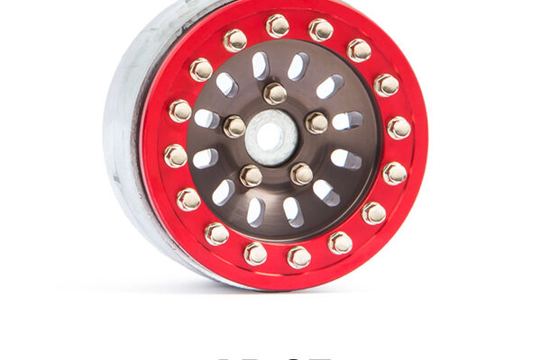 Gmade 1.9 AR03 5 Lug Aluminum Beadlock Wheels (2) Titanium