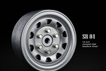 Gmade 1.9 SR04 Beadlock Wheels (Semigloss Silver) (2)