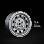 Gmade 1.9 SR04 Beadlock Wheels (Semigloss Silver) (2)