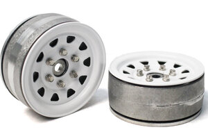 Gmade 1.9 SR04 Beadlock Wheels (Gloss White) (2) Gmade 1.9 SR04 Beadlock Wheels (Gloss White) (2)