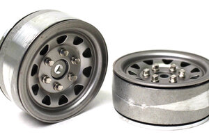 Gmade 1.9 SR04 Beadlock Wheels (Uncoated Silver) (2) Gmade 1.9 SR04 Beadlock Wheels (Uncoated Silver) (2)