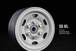 Gmade 1.9 SR05 Beadlock Wheels (Gloss White) (2) Gmade 1.9 SR05 Beadlock Wheels (Gloss White) (2)