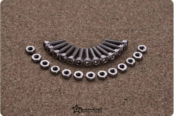 Gmade Stainless Steel Hex Bolts & Nuts for 1.9 VR01 Beadlocks