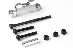 Gmade Rear Upper Link Mount (Silver) for GS01 Axle