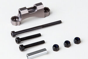 Gmade Rear Upper Link Mount (Titanium Gray) for GS01 Axle