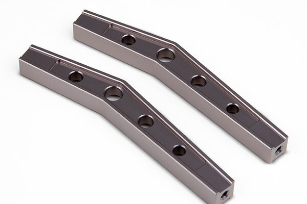 Gmade GS01 Machined M3 78mm Bent Lower Link (2) (Titanium Gray)