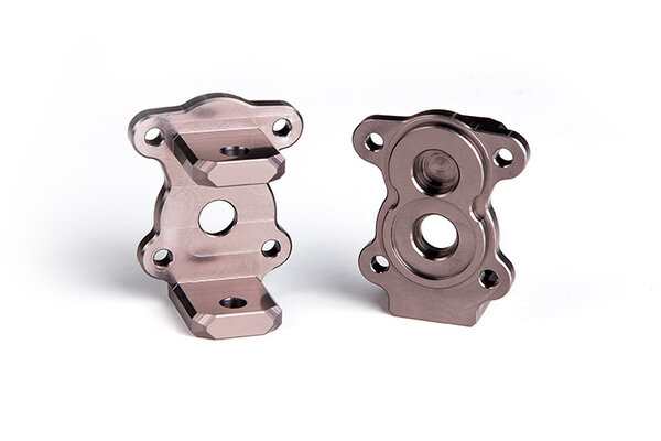 Gmade Aluminum C-Hub Carrier (2) Titanium Gray for R1 Axle.