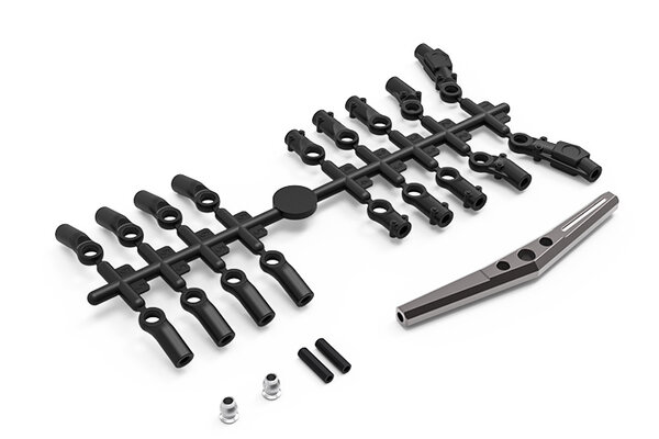 Gmade GR01 Machined M4 99mm Upper Link (Titanium Gray): GOM