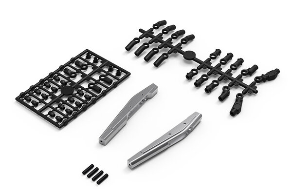 Gmade GR01 Aluminum Trailing Arm (Silver): GOM